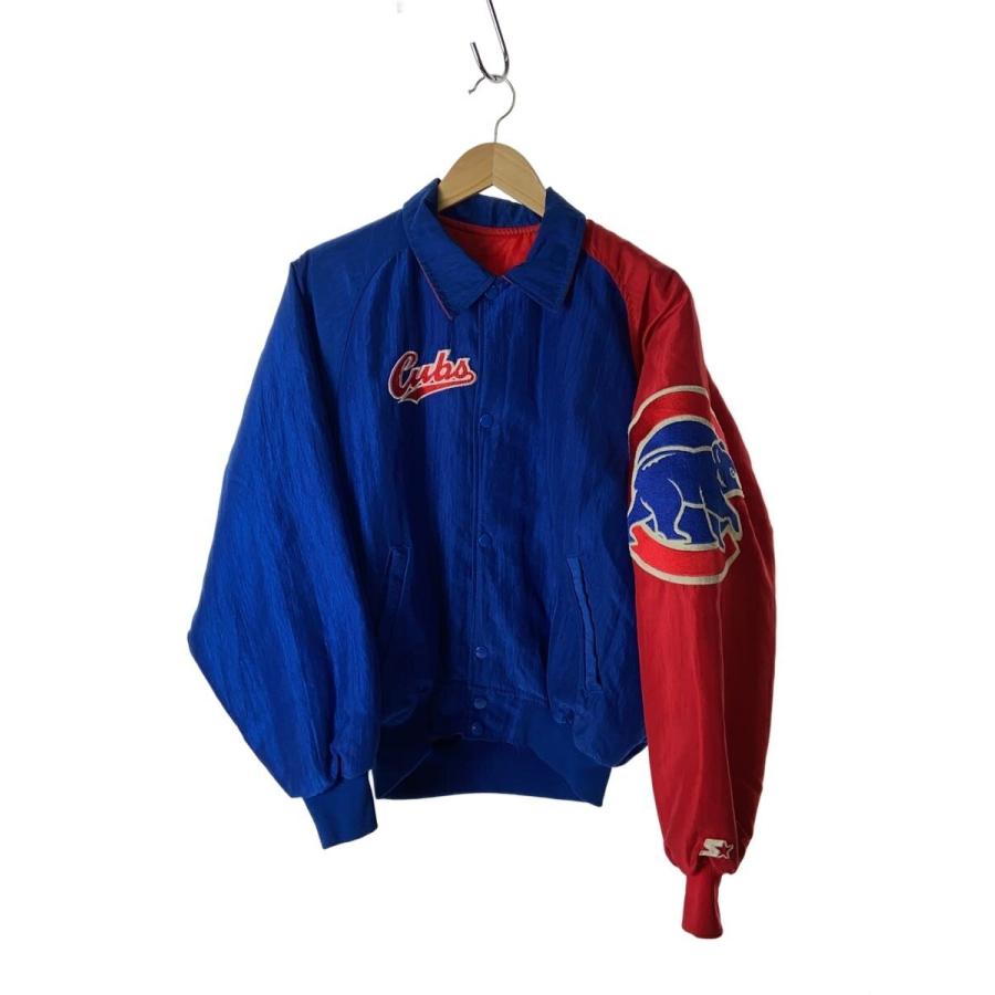90s STARTER MLB Cubs カブススタジャン STARTER◇90s/USA製/MLBカブス/スタジャン/S/--/BLU : セカンド