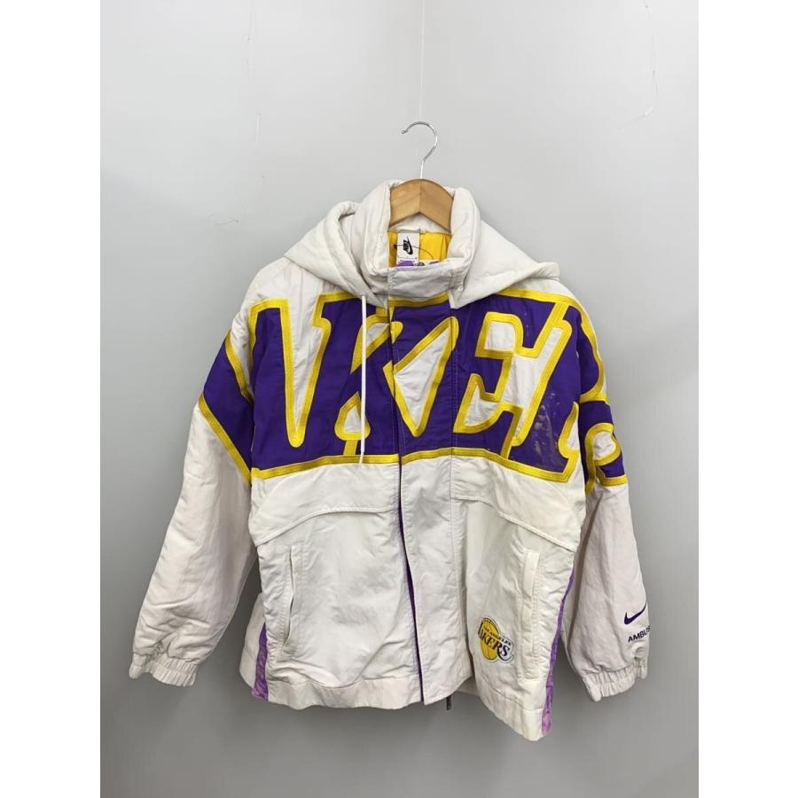 NIKE◇×AMBUSH/NBA COLLECTION LAKERS/レイジャケット/S/ナイロン/WHT 