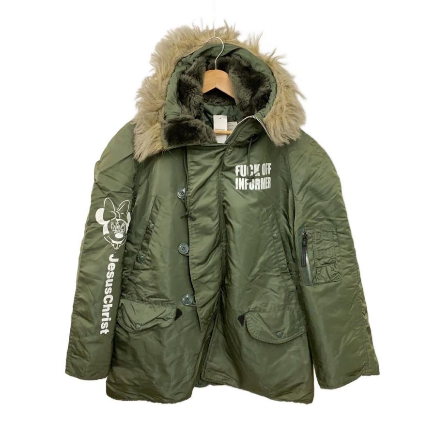 ALPHA INDUSTRIES◇N-3B/USA製/M/ナイロン/KHK/1615-573-8335