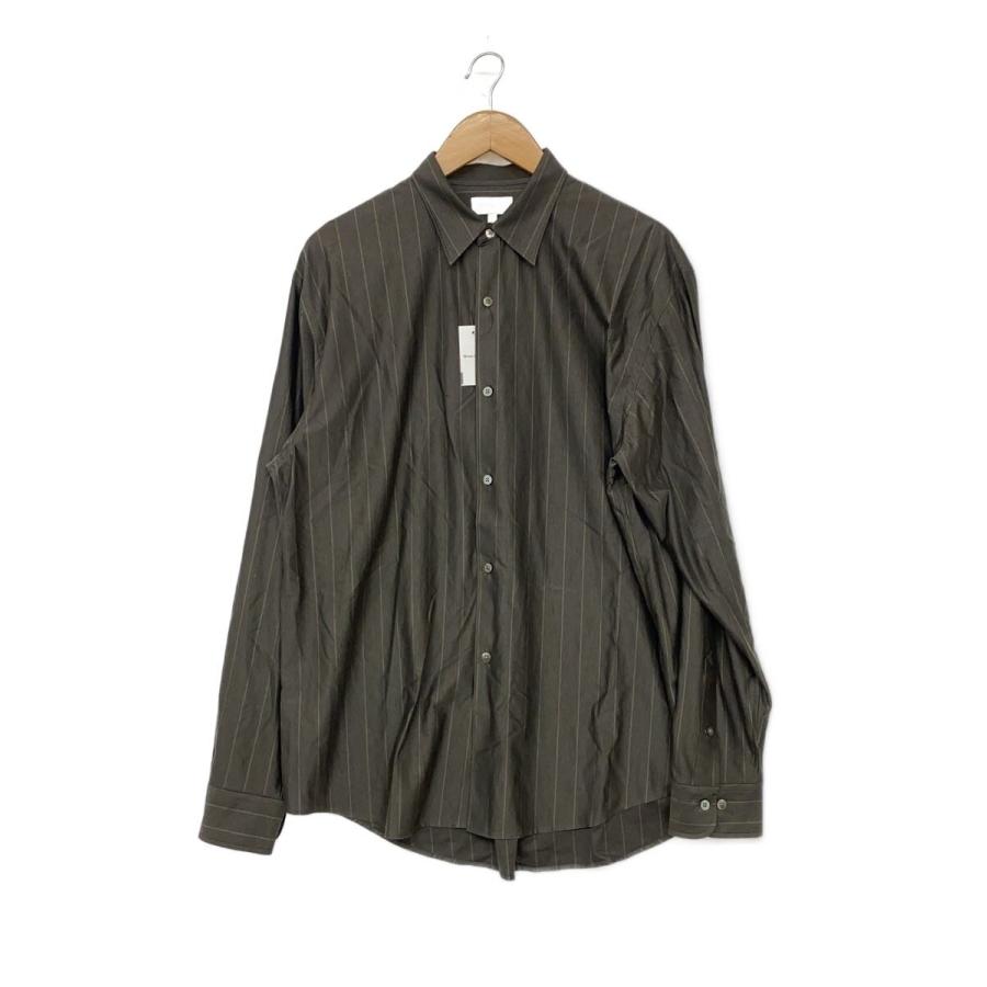 KANEMASA PHIL.◇長袖シャツ/L/コットン/KHK/ストライプ/KM25A-025GY