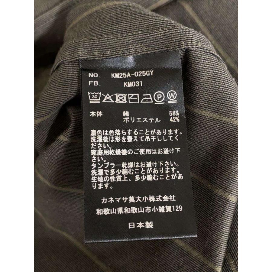 KANEMASA PHIL.◇長袖シャツ/L/コットン/KHK/ストライプ/KM25A-025GY