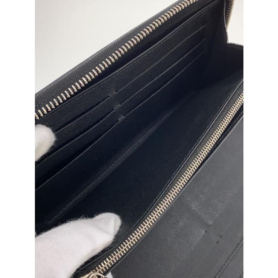 LOUIS VUITTON◇ジッピー・オーガナイザー_エピ_BLK/レザー/BLK/無地