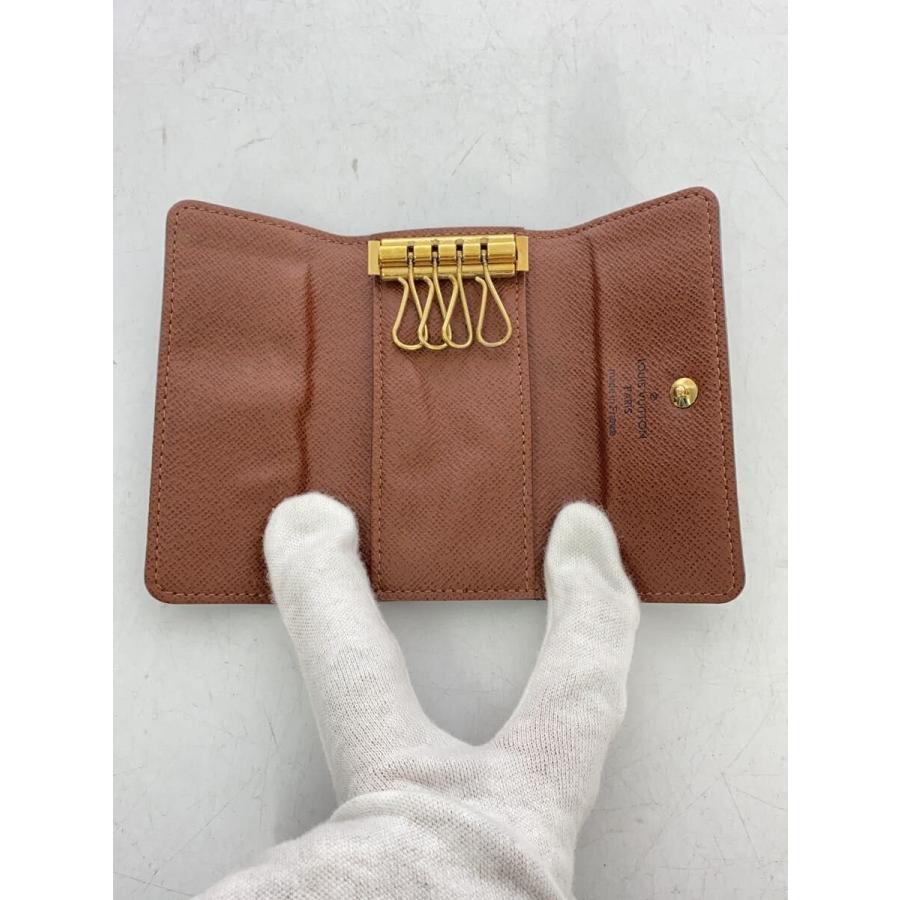 LOUIS VUITTON◆ミュルティクレ4_モノグラム・キャンバス/レザー/BRW/総柄/レディース//_3