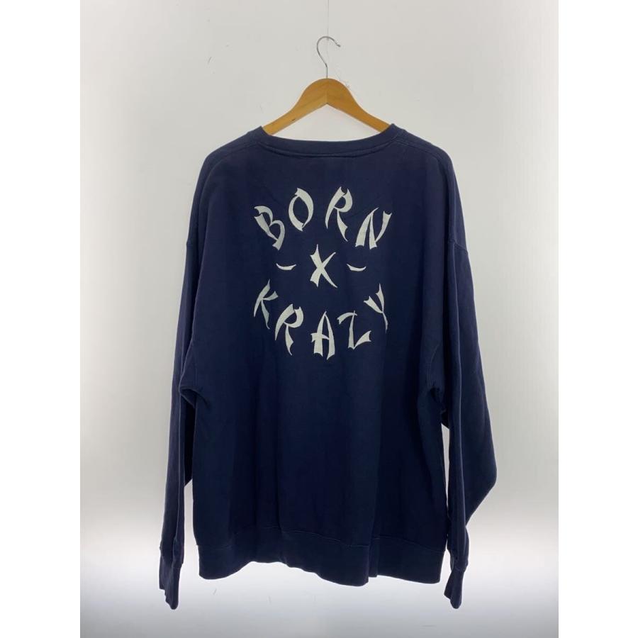 BORN RAISED ネイビー スウェット BORN X RAISED◇スウェット/--/コットン/NVY/無地// : セカンド
