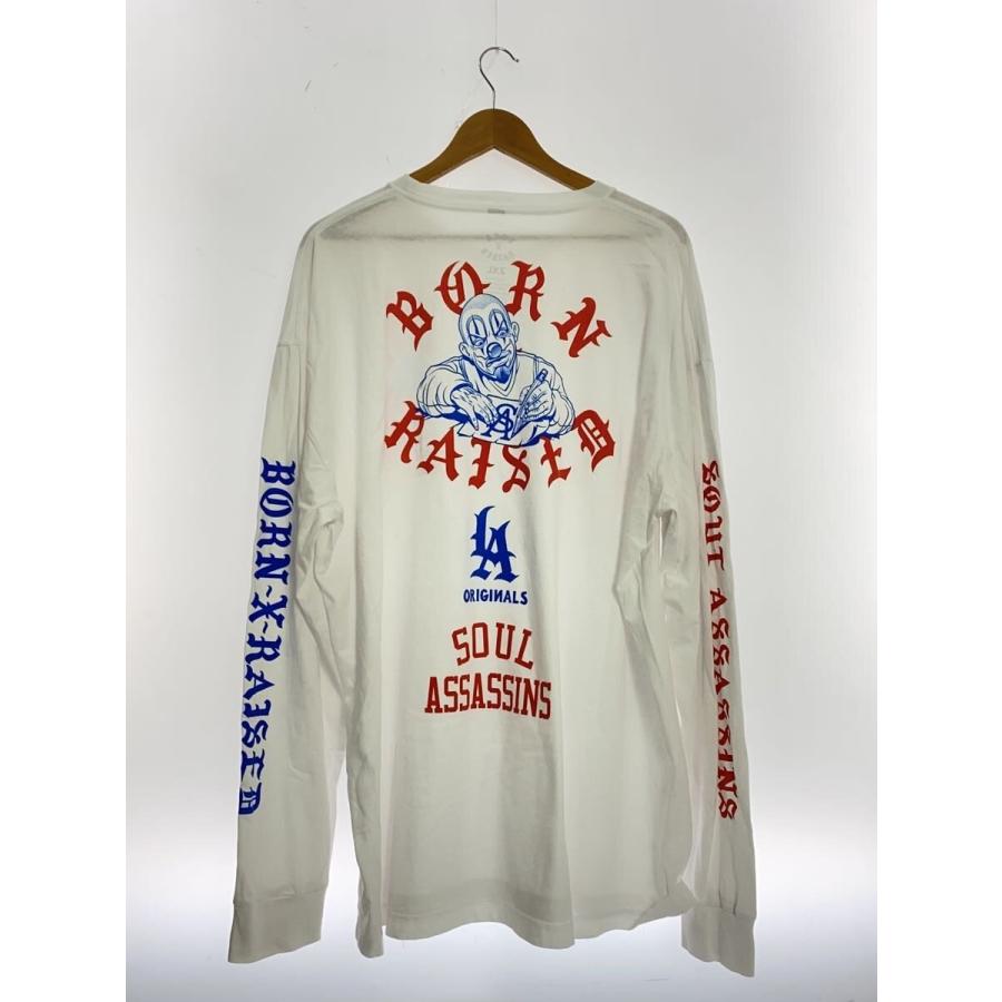 BORN X RAISED◇長袖Tシャツ/--/コットン/WHT/無地// : セカンド 