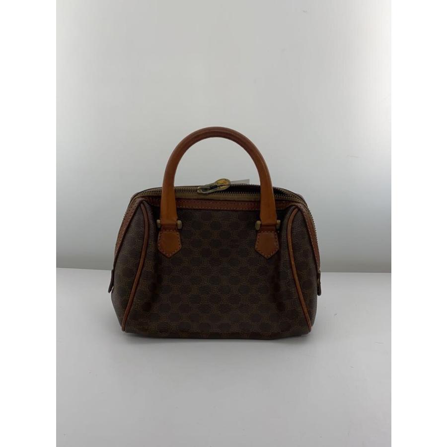 CELINE / 金具青サビ/内側汚れ/ボストンバッグ/レザー/BRW/総柄// CELINE◇ボストンバッグ/レザー/BRW/総柄/マカダム柄/ミニボストン/型