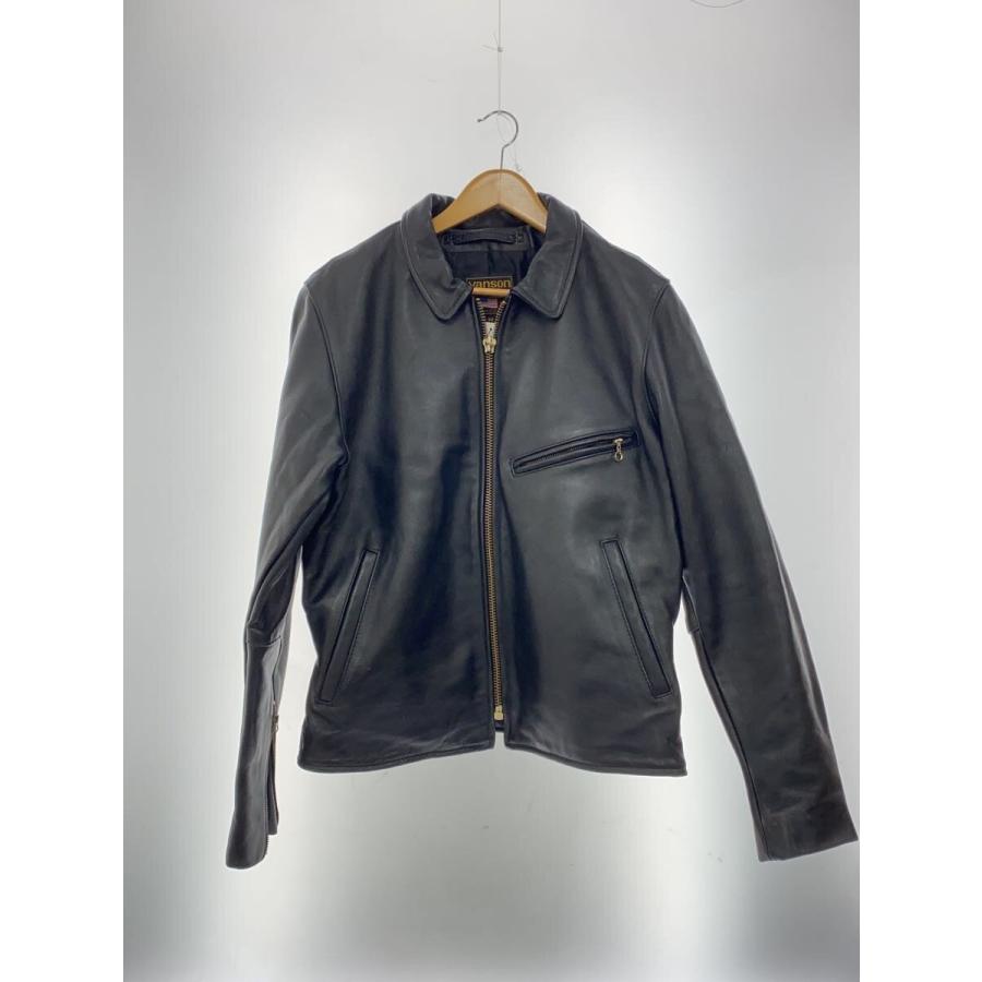 Vanson Leathers シングルライダースジャケット 40 VANSON◇シングルライダースジャケット/40/レザー/BLK// : セカンド