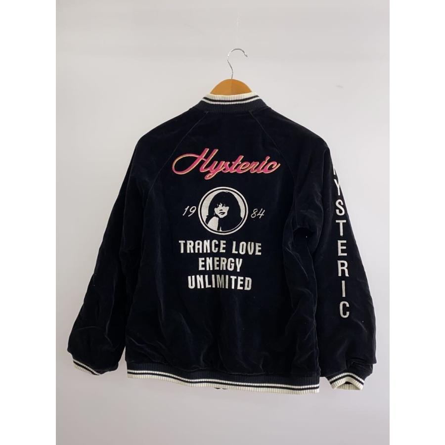 HYSTERIC GLAMOUR◇スカジャン/FREE/レーヨン/BLK/2AB-6140/使用感有