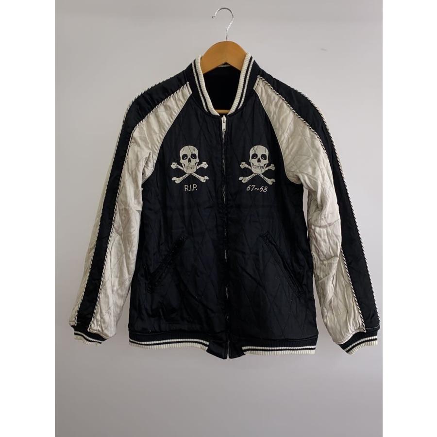 HYSTERIC GLAMOUR◇スカジャン/FREE/レーヨン/BLK/2AB-6140/使用感有