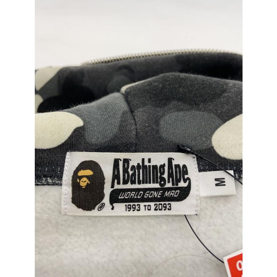 A BATHING APE◆ジップパーカー/M/コットン/GRY/カモフラ/001ZPK301003M/袖＆口元汚れ色褪//