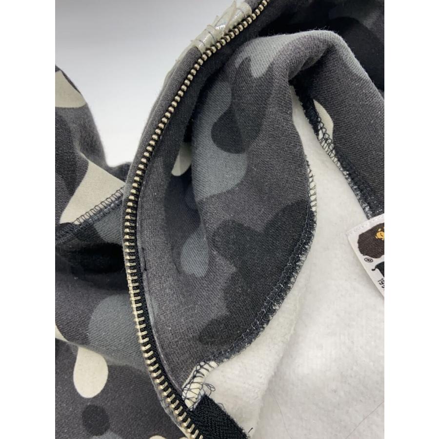 A BATHING APE◆ジップパーカー/M/コットン/GRY/カモフラ/001ZPK301003M/袖＆口元汚れ色褪//