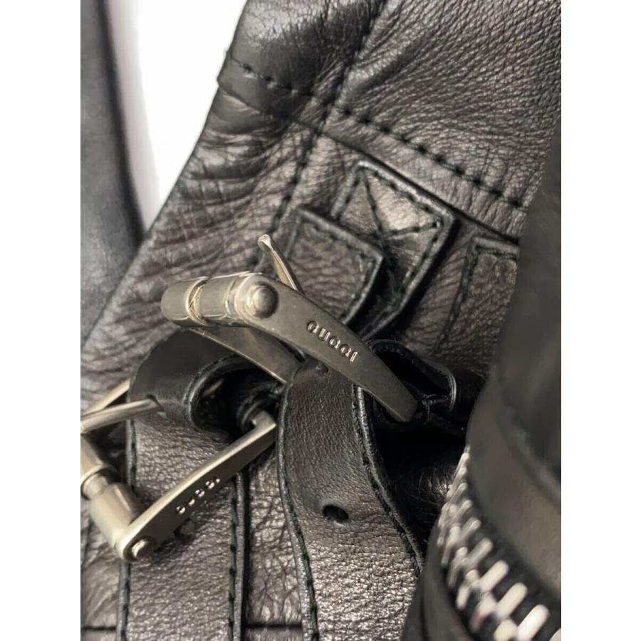 GUCCI◇ダブルライダースジャケット/36/山羊革/BLK/無地/419017XN 336 