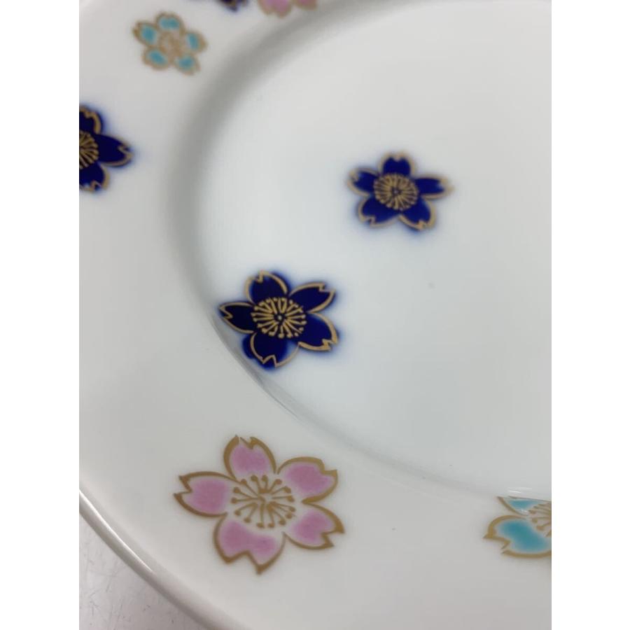 深川製磁◇皿/5点セット/WHT/桜散し/和皿/香り桜/花/染錦/取り皿/銘々