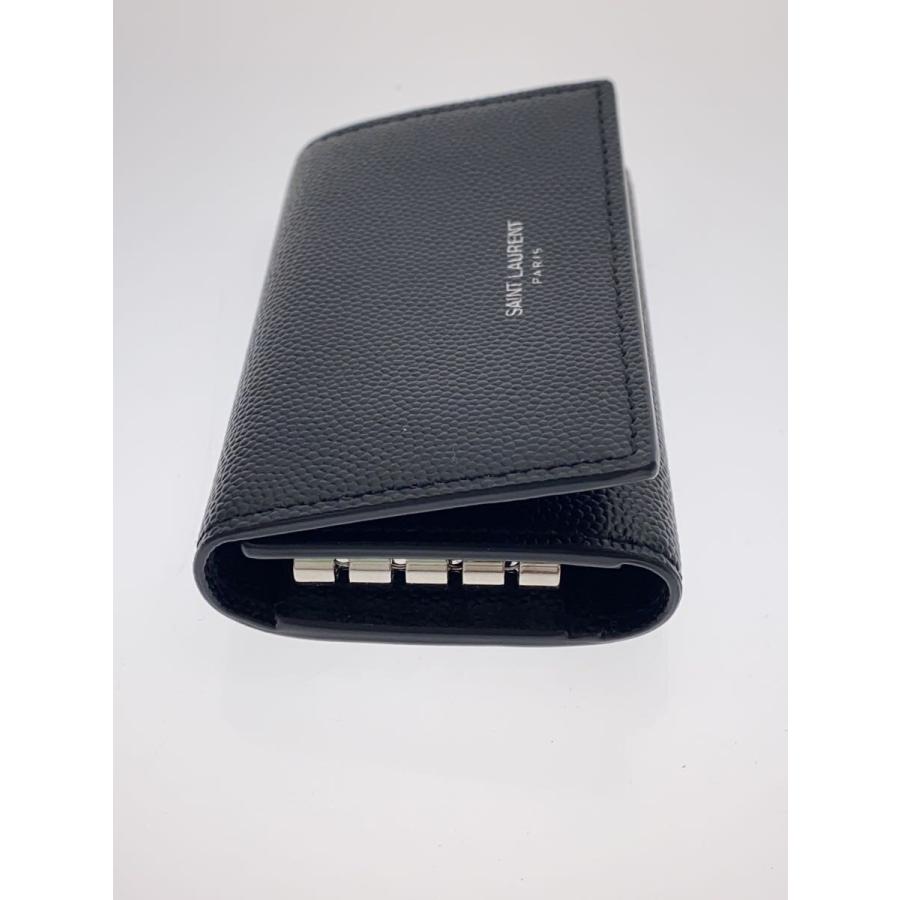 SAINT LAURENT◇キーケース/レザー/BLK/メンズ/685557/4連フック