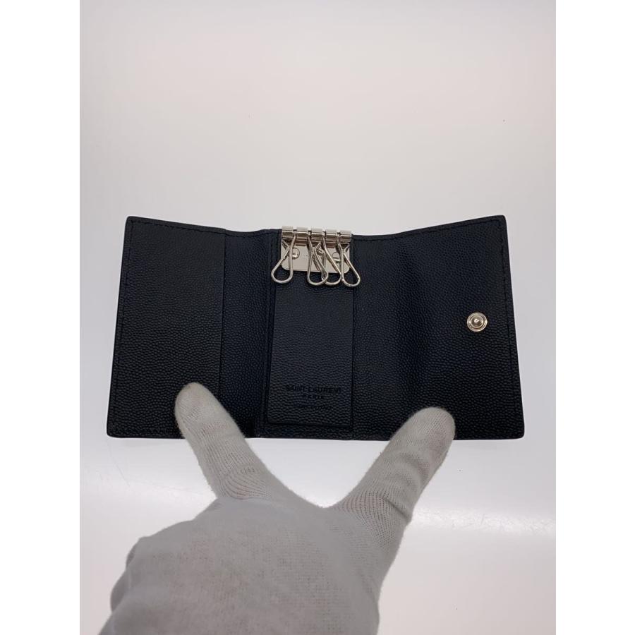 SAINT LAURENT◇キーケース/レザー/BLK/メンズ/685557/4連フック
