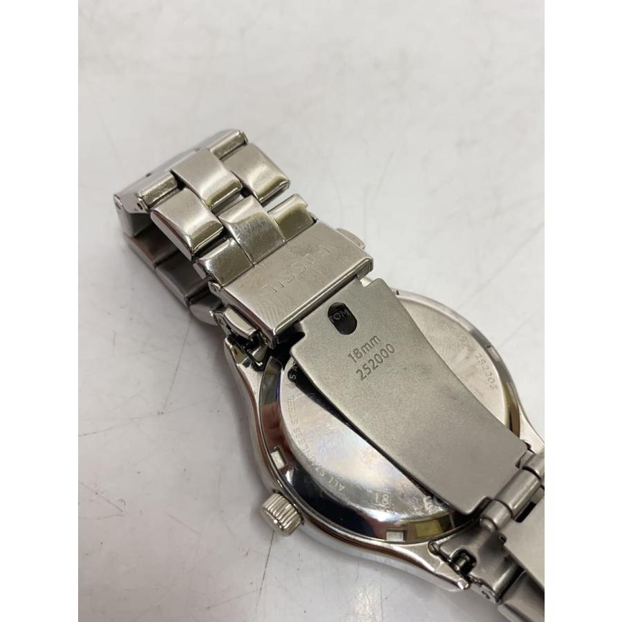 FOSSIL◇フォッシル/自動巻腕時計/アナログ/ステンレス/WHT/SLV