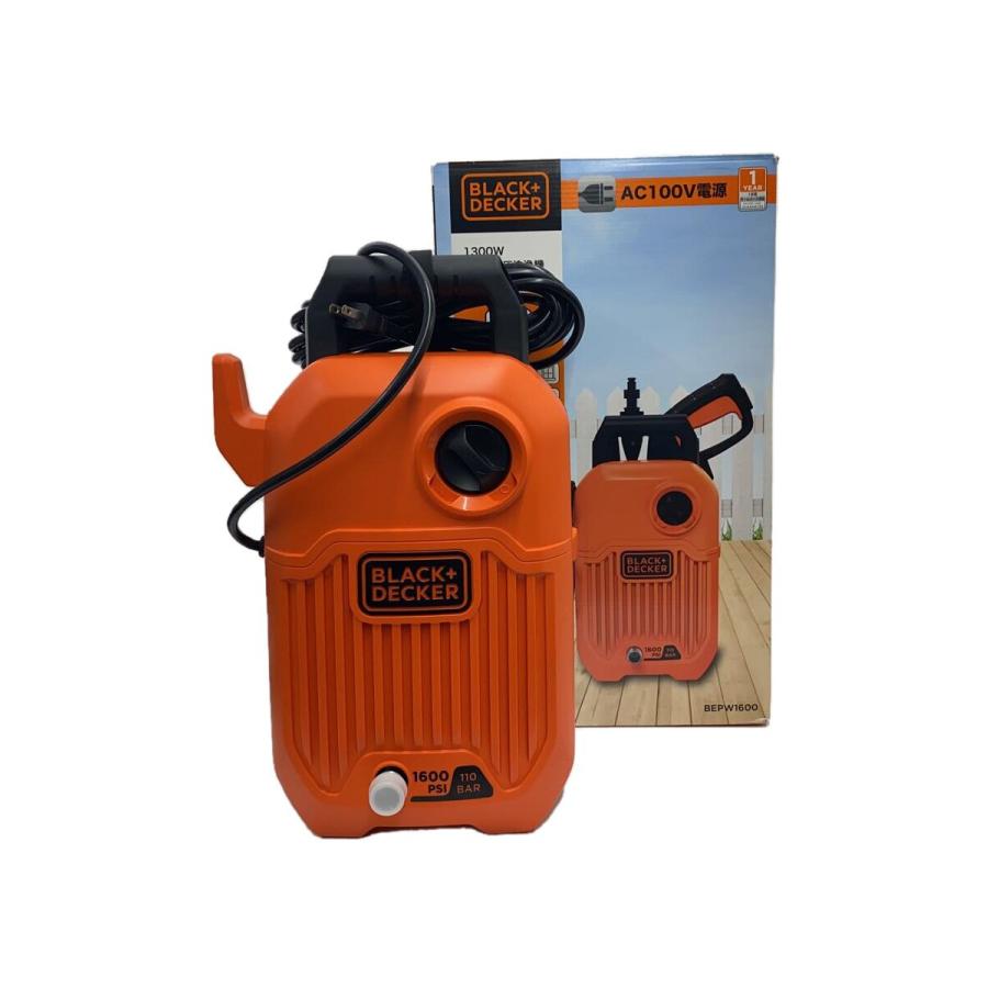 BLACK+DECKER◇ブラックアンドデッカー/高圧洗浄機/bepw1600/オレンジ