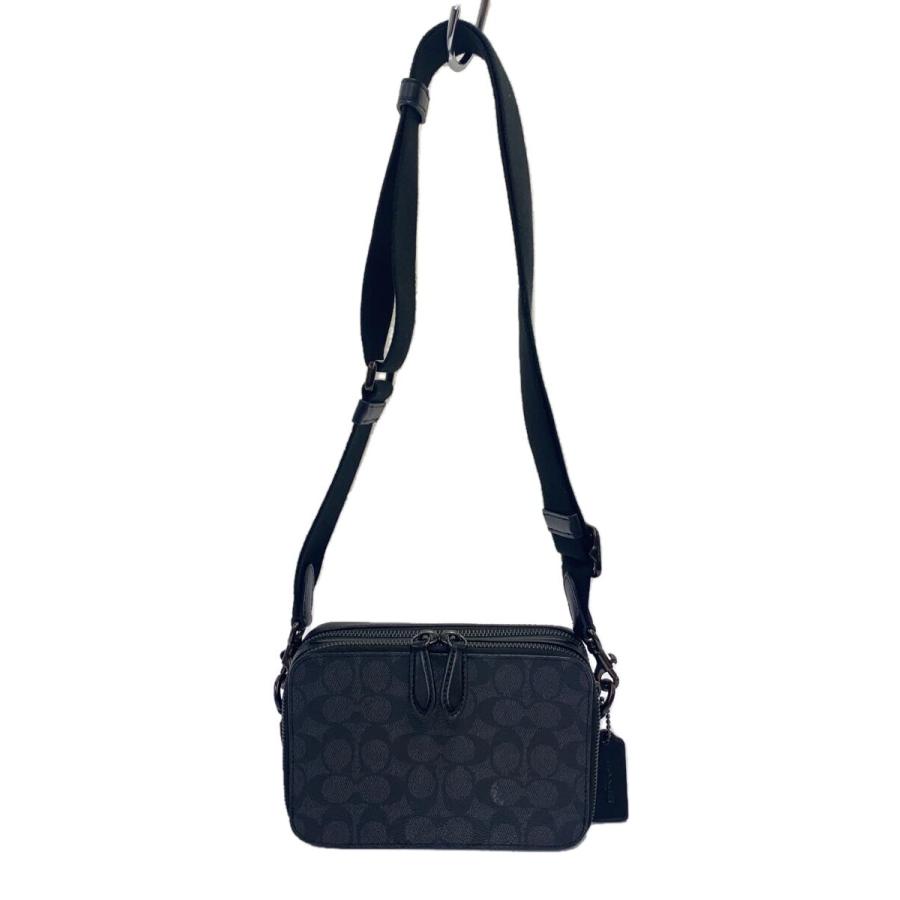 COACH◇コーチ/24SS/ショルダーバッグ/PVC/BLK/総柄/F2421-CR783