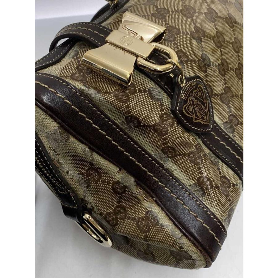 GUCCI◇ボストンバッグ_GGクリスタル/キャンバス/BRW : セカンド