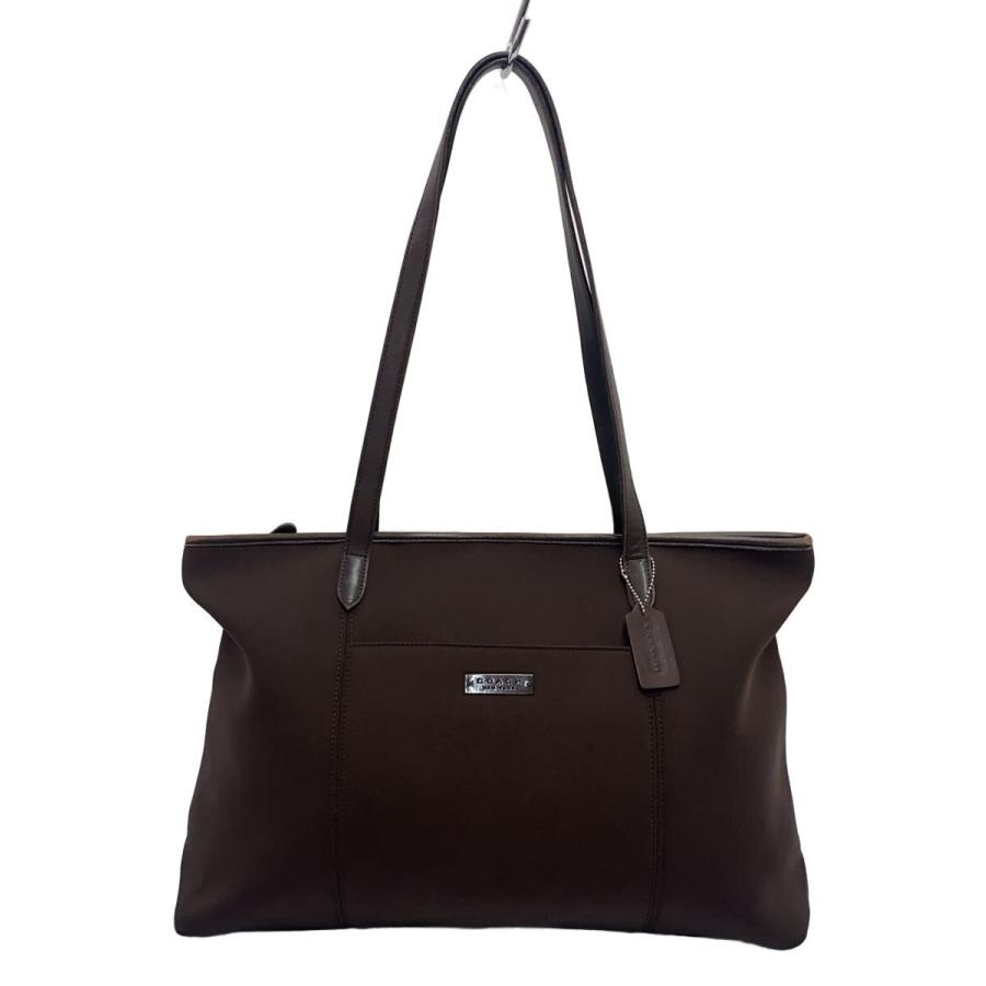 COACH◇トートバッグ/レザー/BRW/無地/C8Z-6207/使用感有り