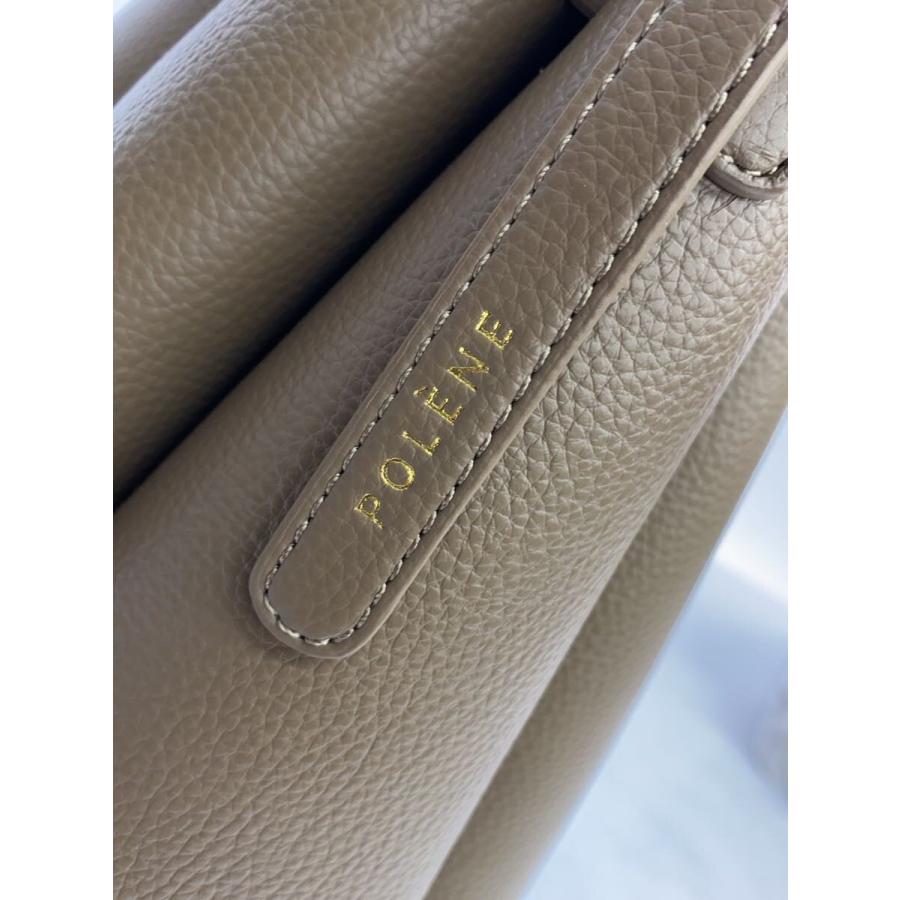 POLENE◇ハンドバッグ/レザー/BRW/無地/Numero Huit Mini/カヌレバッグ