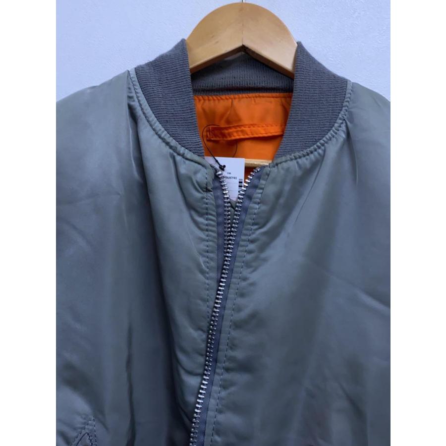 ALPHA INDUSTRIES◆80s/MA-1/USA/フライトジャケット/L/ナイロン/GRY｜ssol-shopping｜06