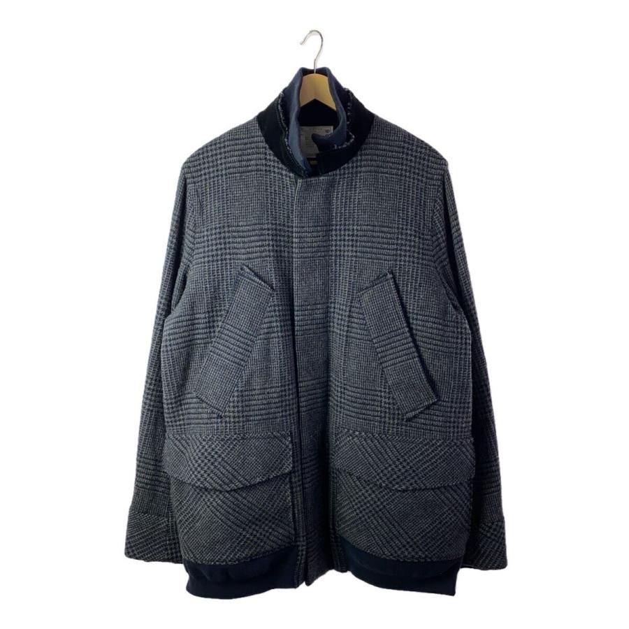 sacai◇18AW/MA-1ドッキンググレンチェックジャケット/18-01806M sacai◇18AW/MA-1ドッキンググレンチェックジャケット/18-01806M
