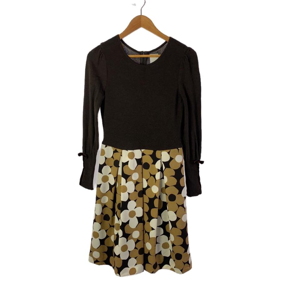 M'S GRACY◇長袖ワンピース/40/ポリエステル/BRW : セカンドストリート