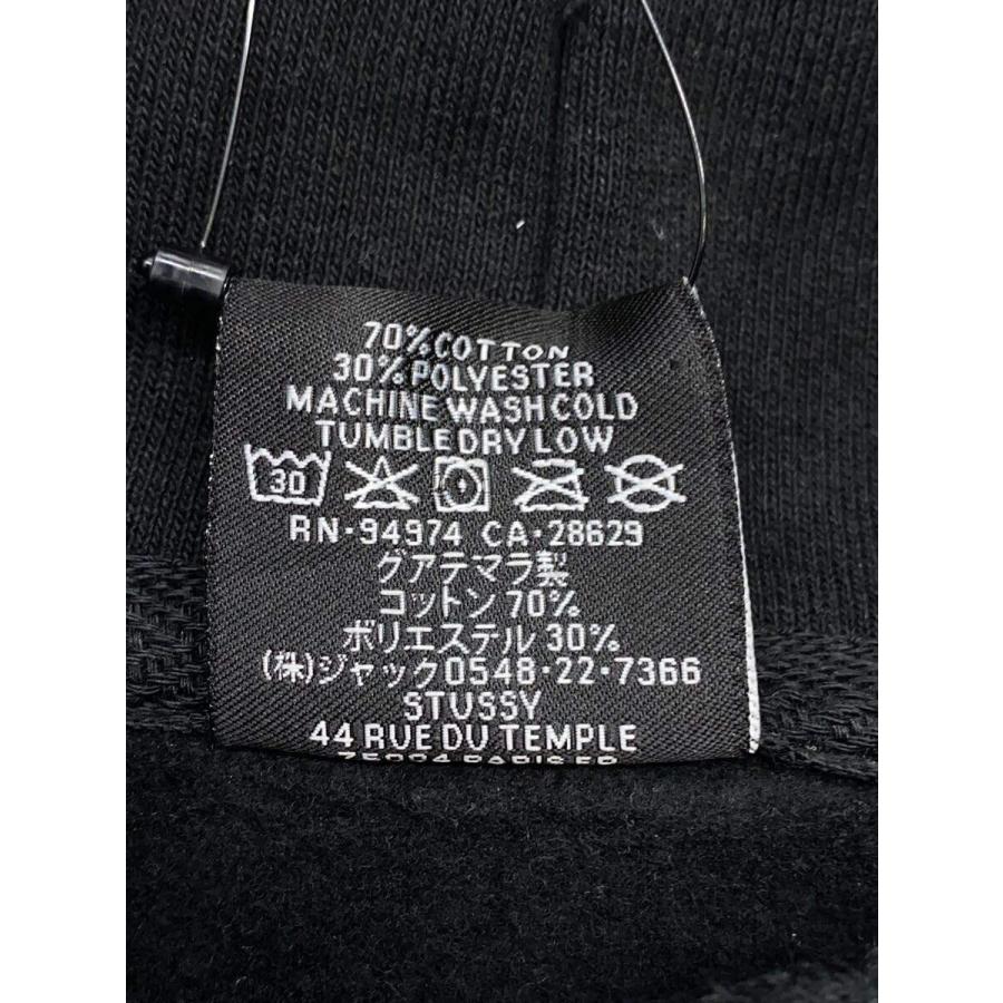 STUSSY◇24SS/S/S HOODIE/ノースリーブパーカー/M/コットン/BLK/WM