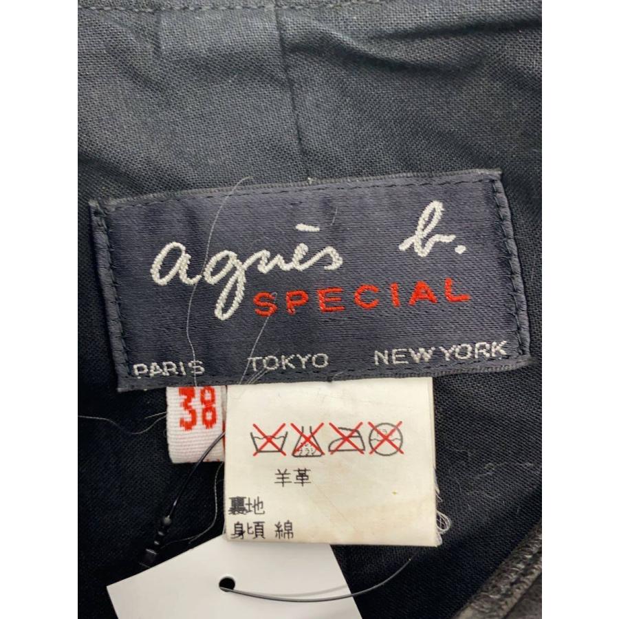 agnes b.◇ナポレオンジャケット/レザージャケット・ブルゾン/38 agnes b.◇ナポレオンジャケット/レザージャケット・ブルゾン/38
