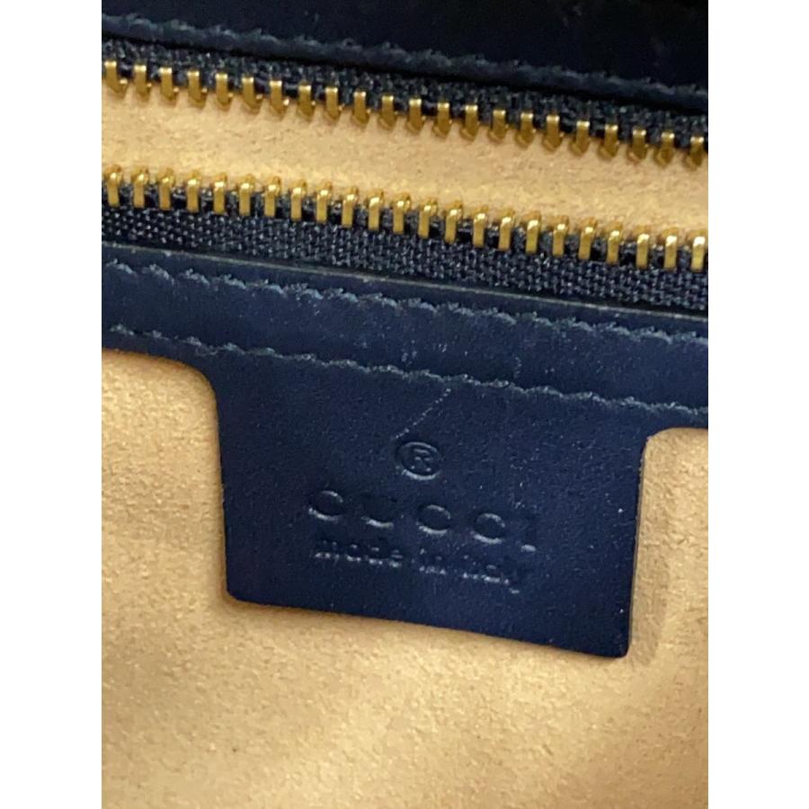 GUCCI◇GG/スプリーム/ホーボー/ショルダーバッグ/レザー/NVY/総柄