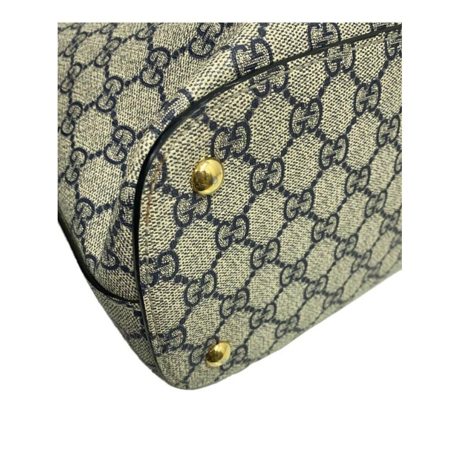 GUCCI◇GG/スプリーム/ホーボー/ショルダーバッグ/レザー/NVY/総柄