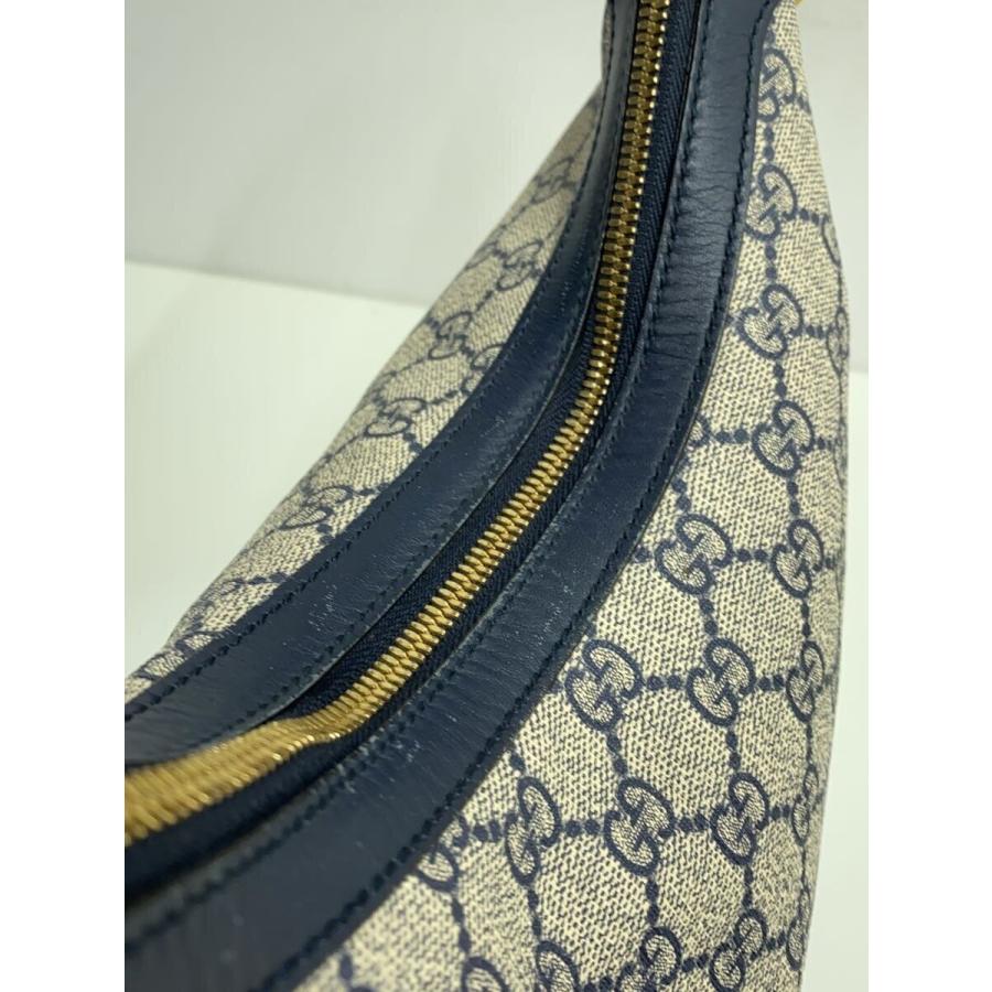 GUCCI◇GG/スプリーム/ホーボー/ショルダーバッグ/レザー/NVY/総柄