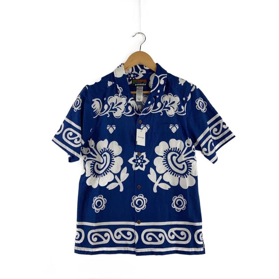 patagonia◇pataloha/ジェリーロペス/半袖シャツ/XS/コットン/BLU