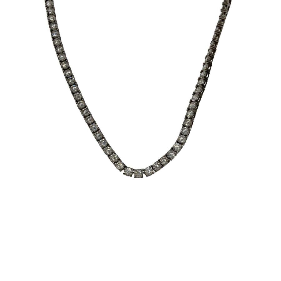 AVALANCHEシルバー 925ジルコニア入りチェーンネックレス約81cm AVALANCHE GOLD&JEWELRY◇テニスチェーン/ネックレス/SV925/ジルコニア