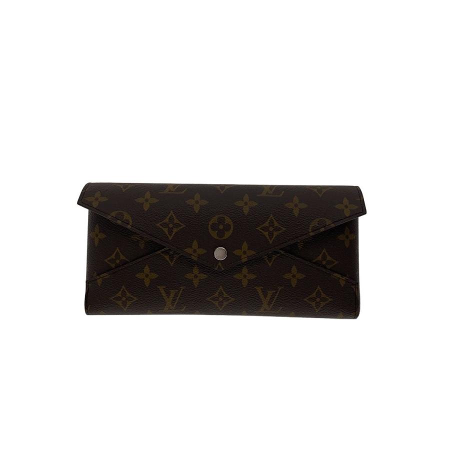 美品　Louis Vuitton レザー ポーチ ダークブラウン LOUIS VUITTON◇キリガミ・オーガナイザー/ポーチ/レザー/BRW/総柄