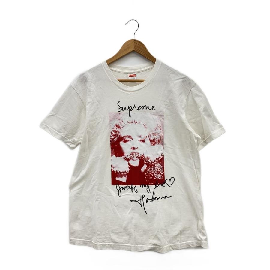 Supreme◇18AW/Madonna Tee/Tシャツ/M/コットン/WHT : セカンド