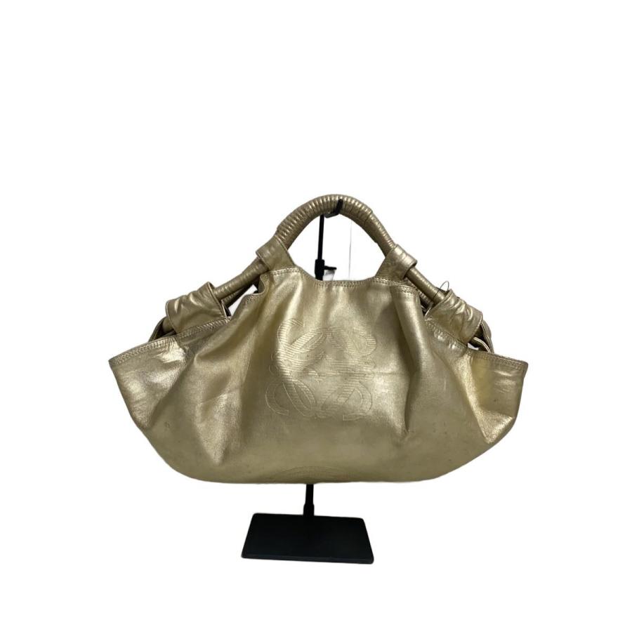 LOEWE◇ナッパアイレ/スペイン製/ハンドバッグ/レザー/GRY/無地/010806