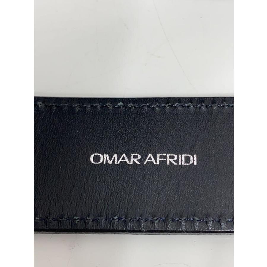 OMAR AFRIDI◇EMBOSSED CROCODILE BELT/ベルト/--/BLK/メンズ//