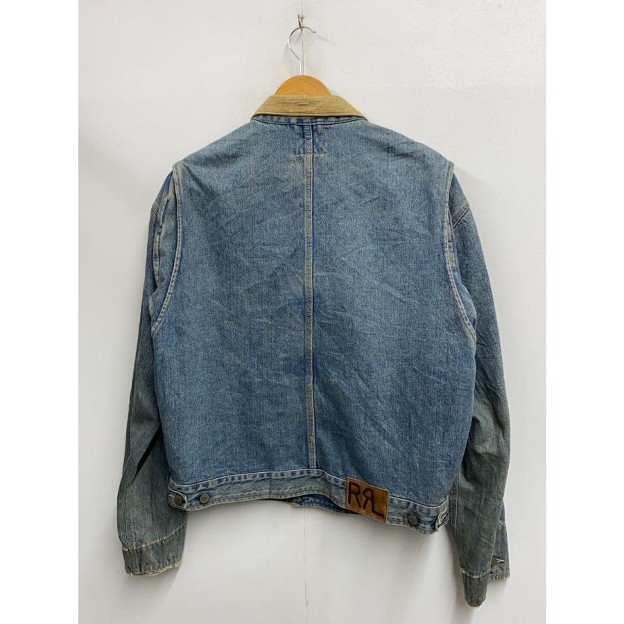 RRL◇90s/3つ星/USA製/襟コーデュロイ/Gジャン/M/コットン/BLU