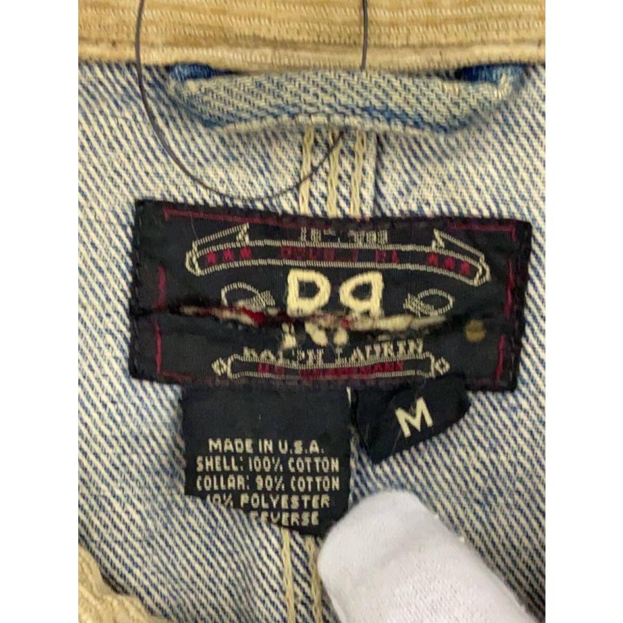 90s RRL 3つ星タグGジャン USA製 Mサイズ RRL◇90s/3つ星/USA製/襟コーデュロイ/Gジャン/M/コットン/BLU