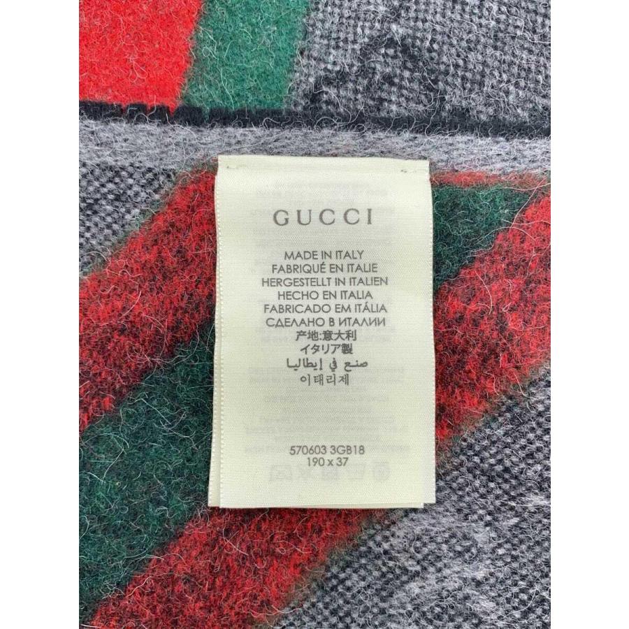 GUCCI◆マフラー/ウール/GRY/総柄/メンズ/570603 3GB18｜ssol-shopping｜02