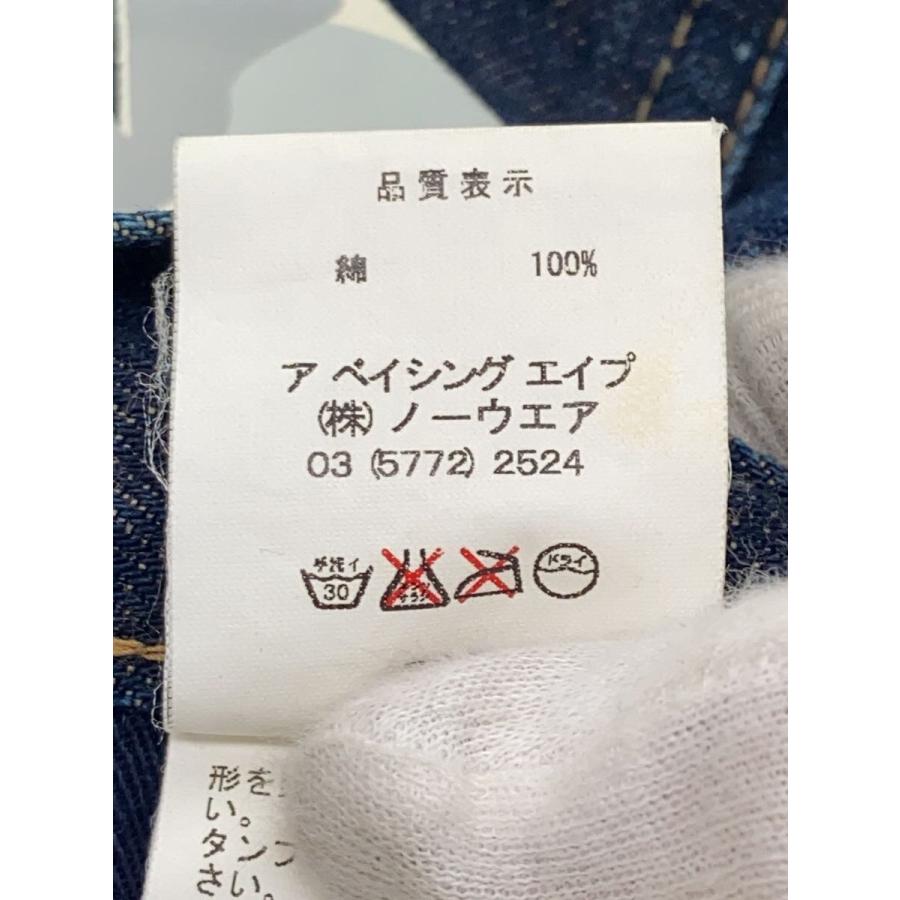 A BATHING APE◇バッグスタープリントデニム/ボトム/L/コットン A BATHING APE◇バッグスタープリントデニム/ボトム/L/コットン