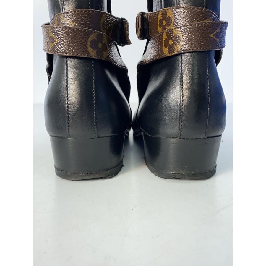 Louis Vuitton レザーベルトショートブーツ ブラック LOUIS VUITTON◇ブーツ/M/BLK/MA0165/ショートブーツ/ベルト/アンクル