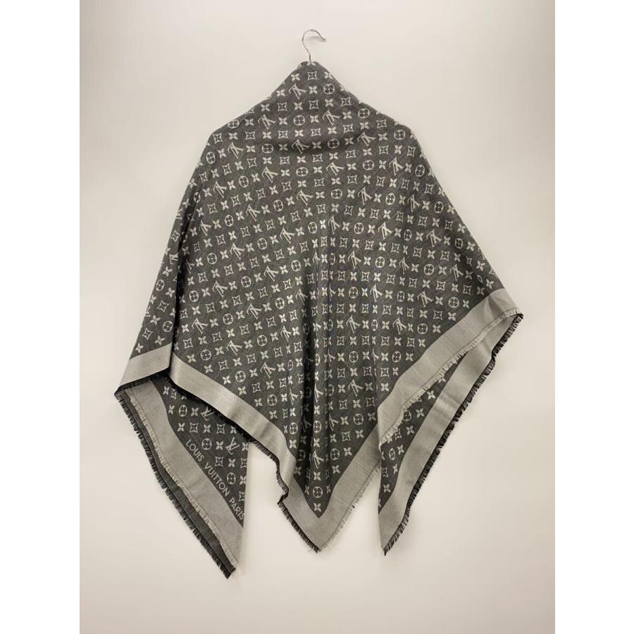 LOUIS VUITTON◇ストール/シルク/GRY/総柄/レディース : セカンド