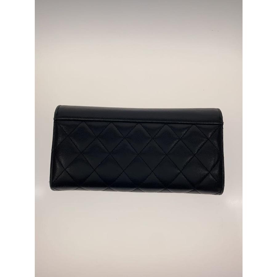 CHANEL◆長財布/レザー/BLK/レディース/A84426の画像