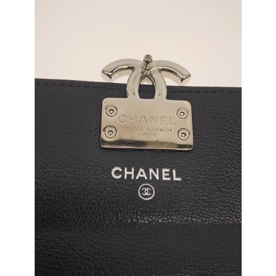 CHANEL◆長財布/レザー/BLK/レディース/A84426の画像