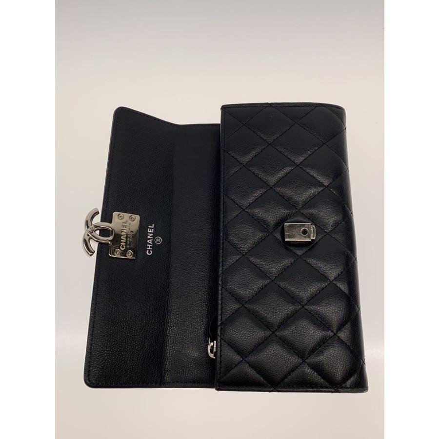 CHANEL◆長財布/レザー/BLK/レディース/A84426の画像