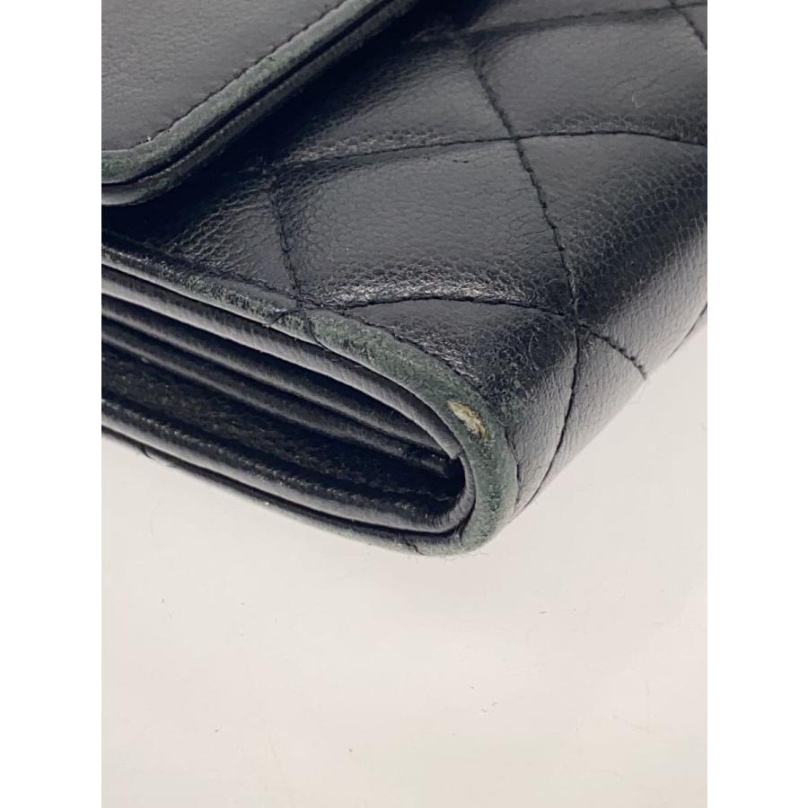 CHANEL◆長財布/レザー/BLK/レディース/A84426の画像
