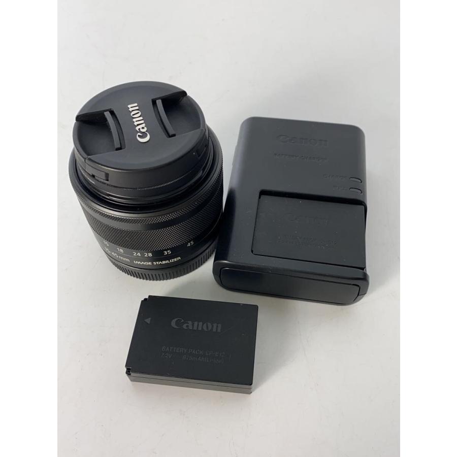 【美品】Canon EOS Kiss M ダブルズームキット ブラック付属品有 CANON◇デジタル一眼カメラ EOS Kiss M ダブルズームキット [ブラック